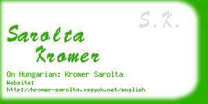 sarolta kromer business card